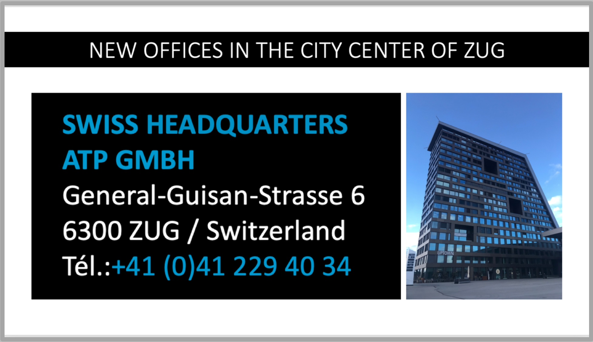 New offices in the city center of ZUG